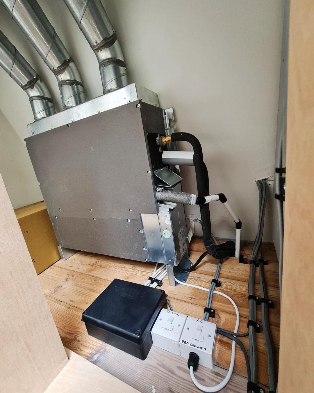 New Daikin VRF Install in progress x6 ducted units in Mayfair