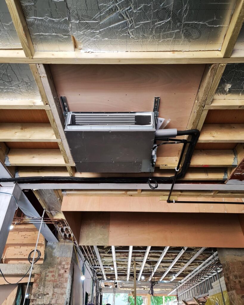 New Daikin VRF Install in progress x6 ducted units in Mayfair